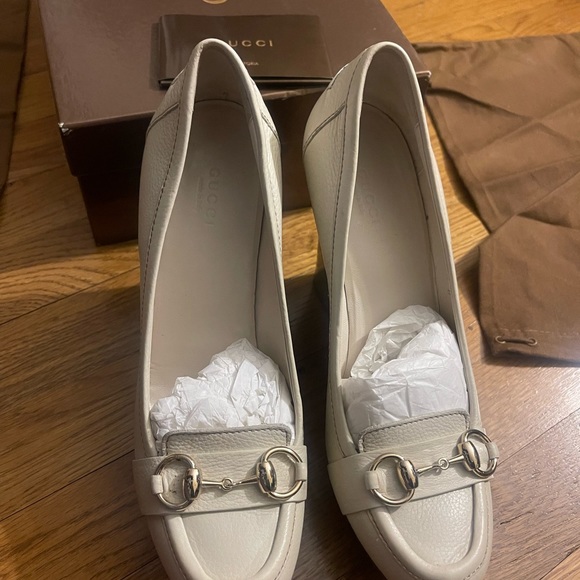 Gucci Horsebit leather wedges - Picture 3 of 6